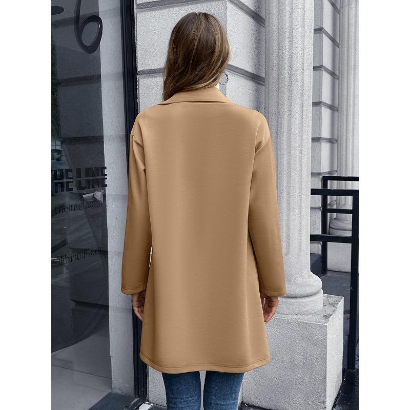 Women's Jacket Autumn Medium-length Cardigan Double-breasted Knitted Blazer