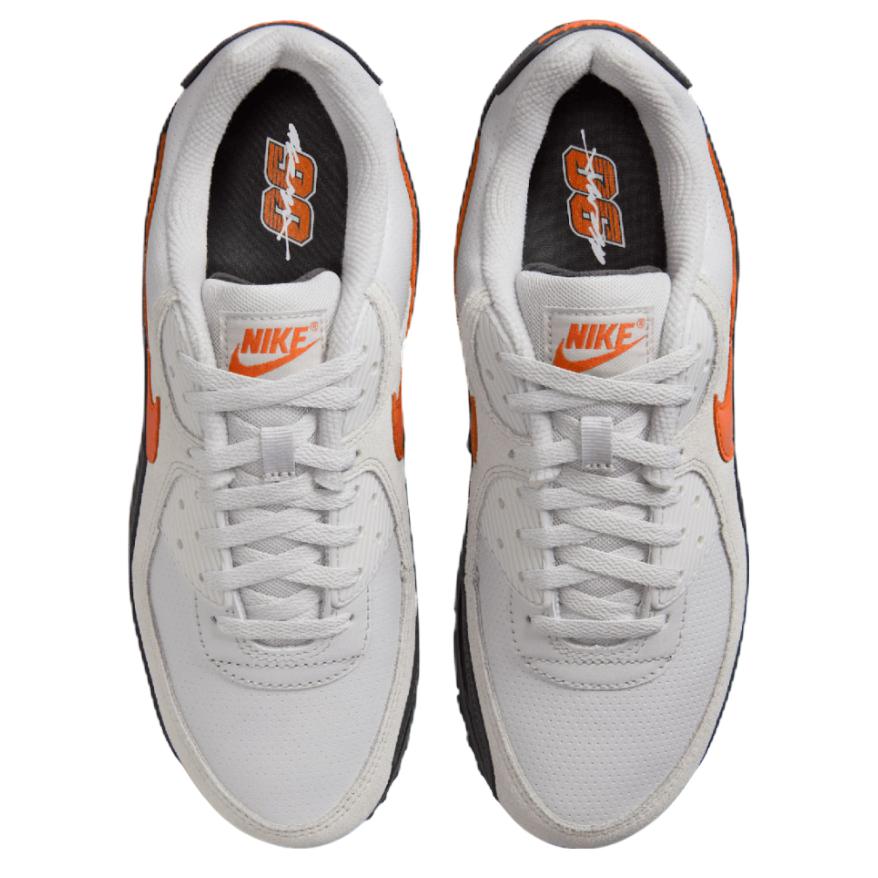 Nike Air Max 90 Abrasion Resistant Abrasion Resistant Low top Casual Running Shoes Unisex Gray Black Orange IF0670-003