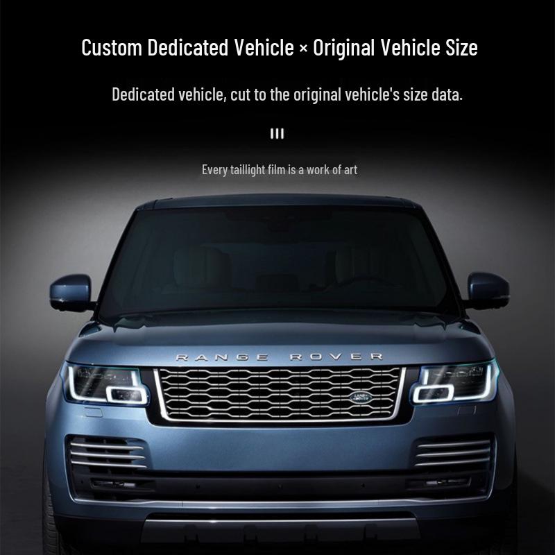 Smoked Headlight Film for 2017-2026 Land Rover Range Rover Velar - Executive Light-Controlled Transparent TPU.