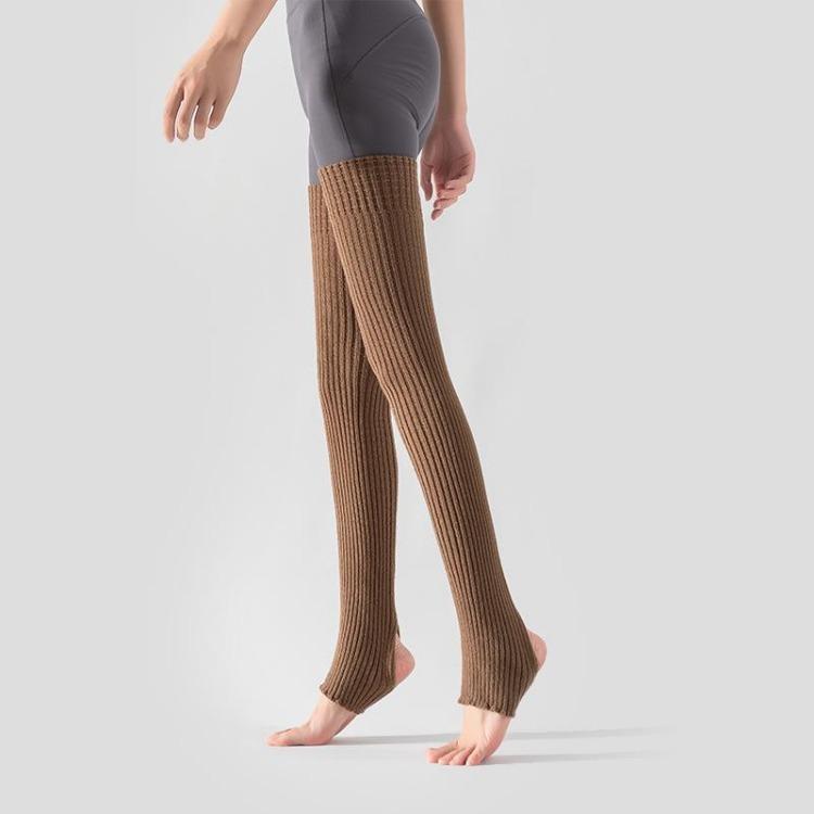Solid Color Yoga Socks Women's Long Tube Over The Knee Autumn and Winter Warm Leg Guards Pilates Sports Fitness Stockings