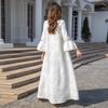 In-Stock Embroidered Abaya: Ethnic Style Middle Eastern Evening Dress for Muslim Women