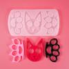 Handgefertigte Ornamente UV-Harzform Katzengesicht Tiger Finger Schlüsselanhänger Silikonform DIY Basteln Schmuck Anhänger Gießen Mo