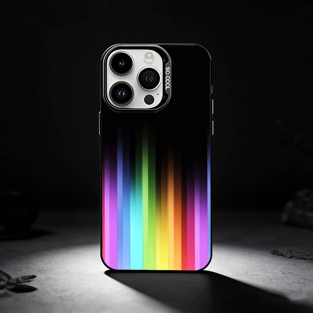 Gay Lesbian LGBT Rainbow Phone Case For iPhone 17,16,15,14,13,12,11 Plus,Pro Max,XS,Colored silver phone case