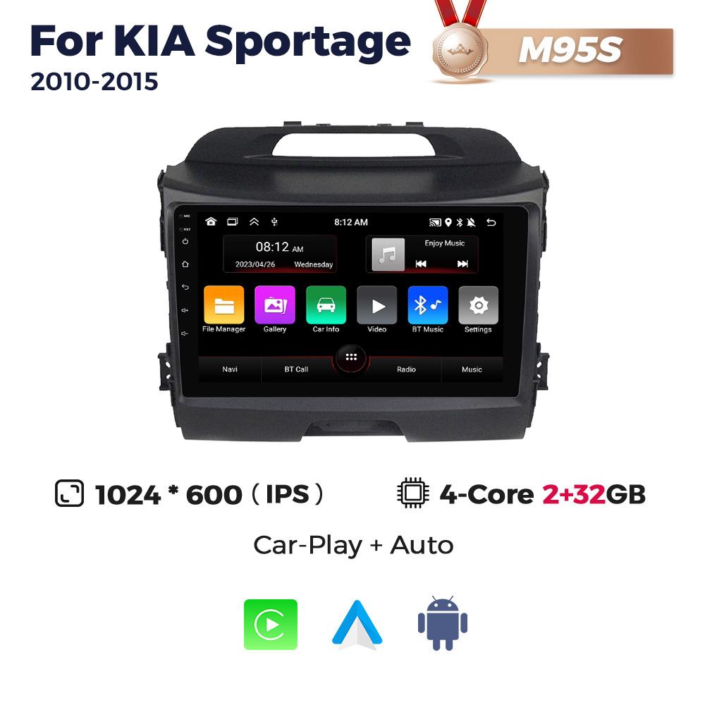 Navifly Android 13 Car Radio Multimedia Audio Player For KIA Sportage 3 2010-2015 GPS Wireless Carplay Auto Systems Stereo 2Din