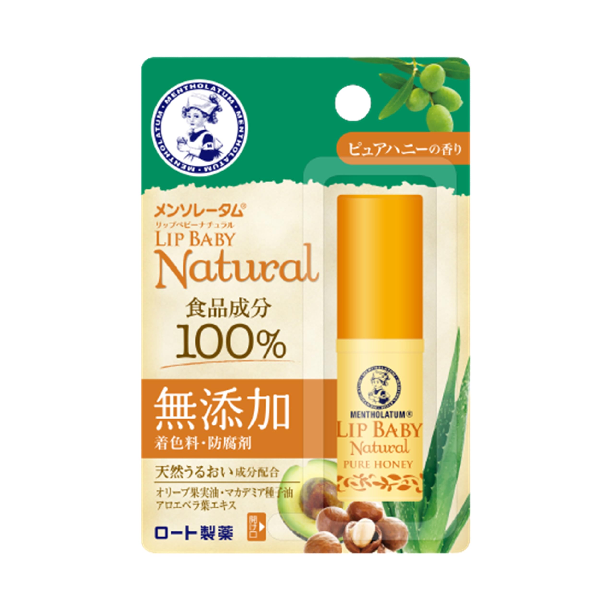 

Mentholatum Lip Mentholatum Lip Baby Натуральный чистый медовый аромат 4 г