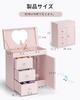 Vlando Musical Jewelry Box with Mirror, Large Capacity, 3-Drawer, Perfect Gift for Daughter, Perfect for Ballet Recitals, Popular Gift for Girls Ages