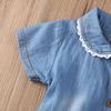 Sommer Prinzessin Denim Jean Kleid Kind Baby Party Hochzeit Festzug Kleider Kleidung