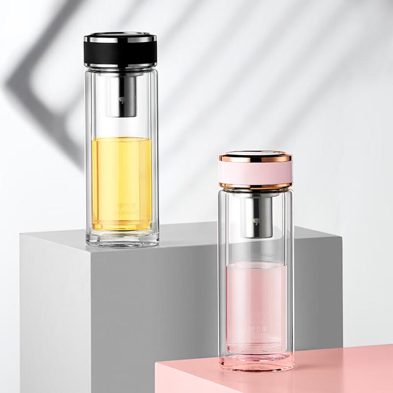 Wanxiang Double-Layer Glass Tea Infuser Cup