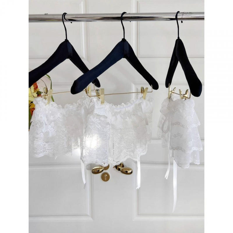 Three-layer Small Flower Ballet Style Underskirt Women Lace-up Small Fart Curtain Bow Sheer Tulle Overlapping Skirt