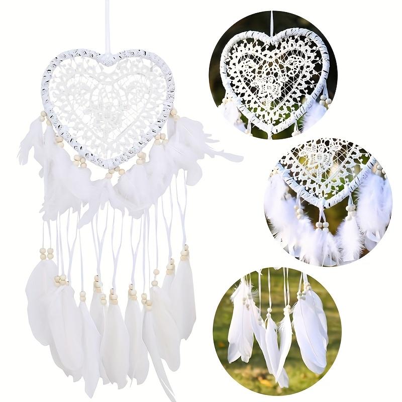 2D Bohemian-style dreamcatcher - Feather tassel decorated wind chimes, home decor, Christmas, Valentine's Day
