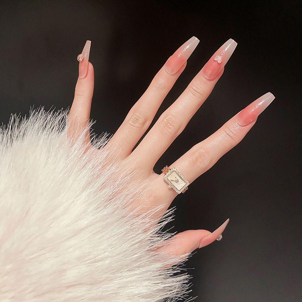 Gift Niche Design Ins Style Rhinestone Women Ring Fashion Jewelry Korean Style Ring Vintage Ring