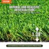 Artifical Grass, 0.9 X 1.5 M Rug Green Turf, 35mm Fake Door Mat Outdoor Patio Lawn Decoration, Easy To Clean with Drainage Holes, Perfect For