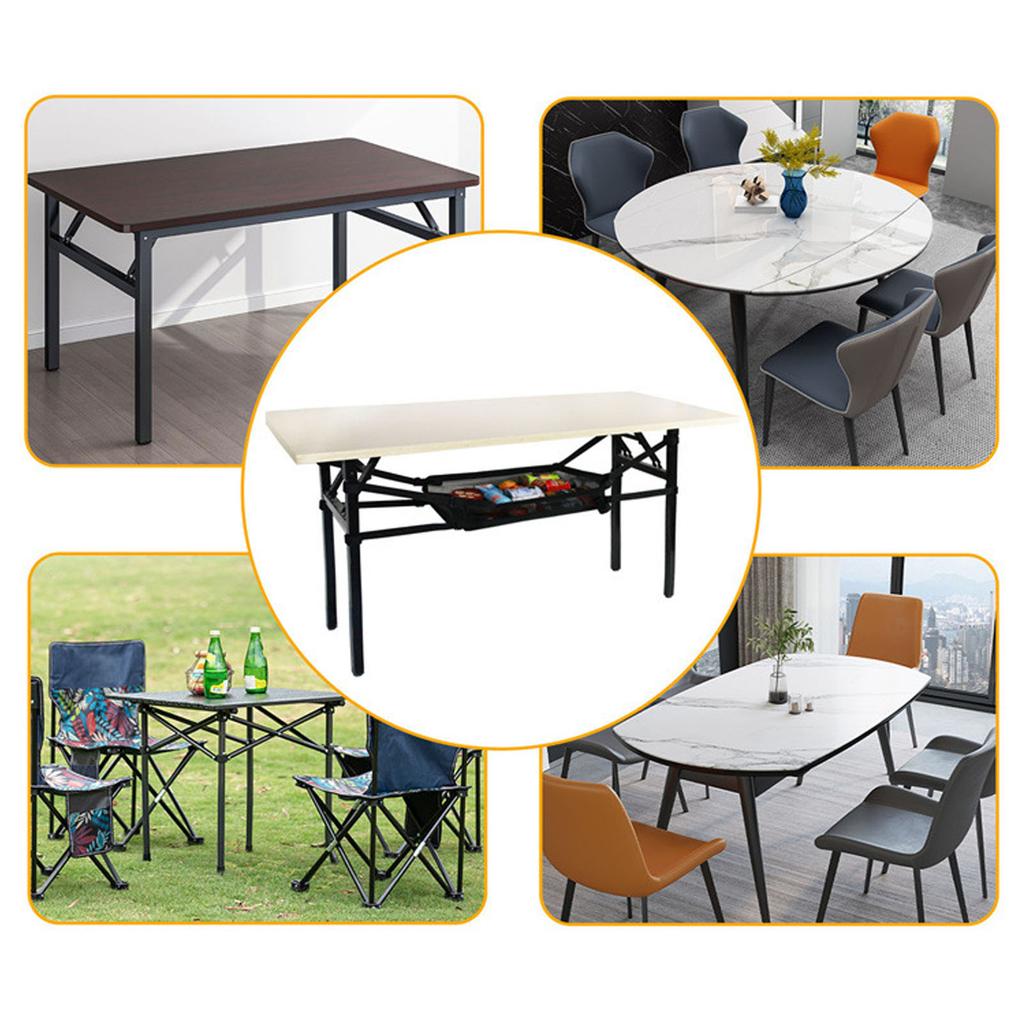 Mesh Storage Bag for Camping Table Adjustable Table Bottom Hanging Mesh Bag for Office Outdoor Picnic
