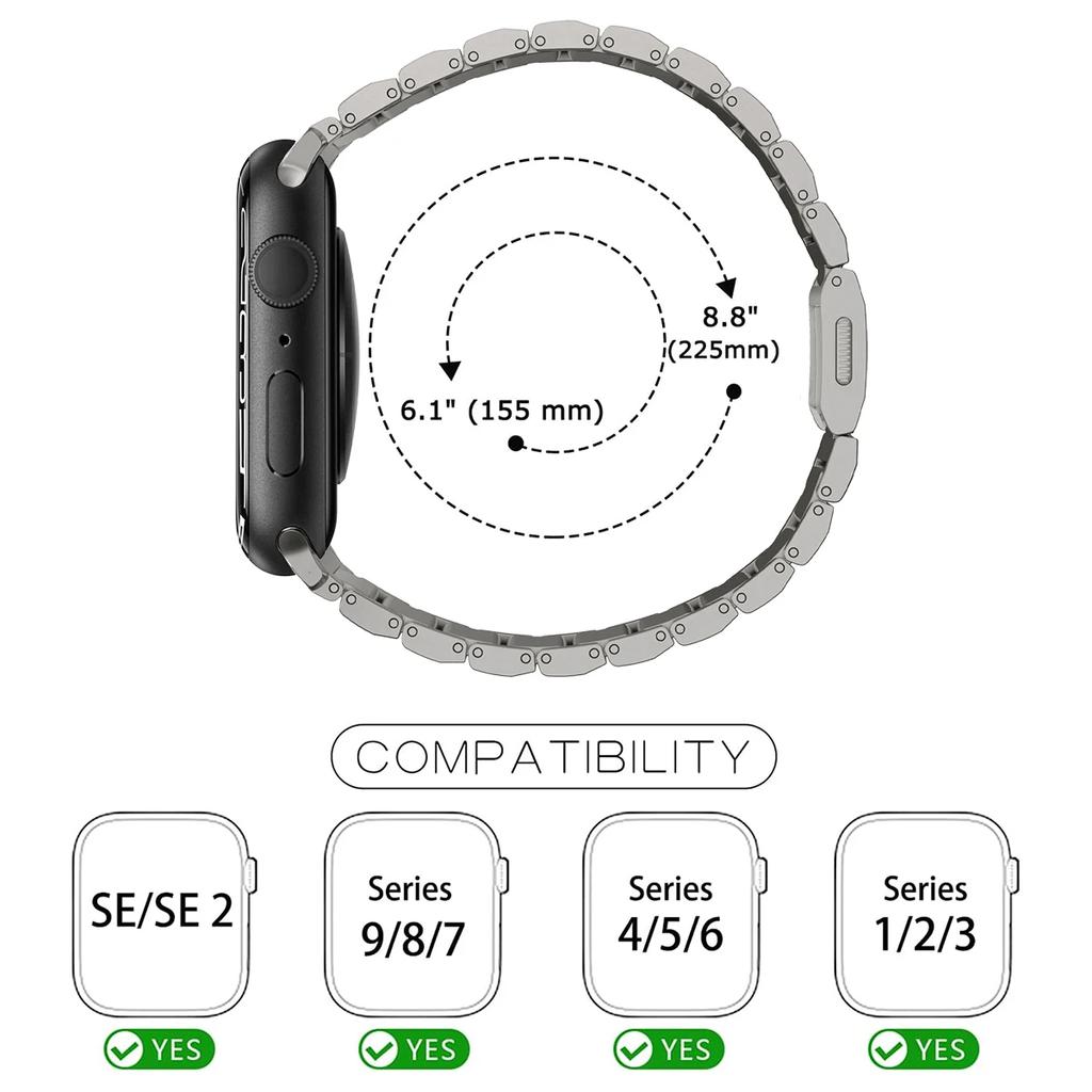 Luxury Metal Bracelet For Apple Watch Series 10 46mm Ultra 2 49mm 45mm 44mm Stainless Steel Magnetic Band For iWatch 9 8 7 6 5 4