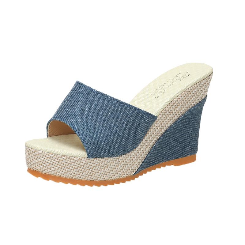 Fashion Women Sandals Chunky Platform Sandals with Wedge Heel Open Toe Summer Shoes