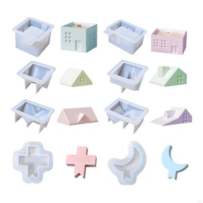 Stampi Resina Casa Camino Barattolo Contenitore Stampini in Silicone Stampini per Gesso