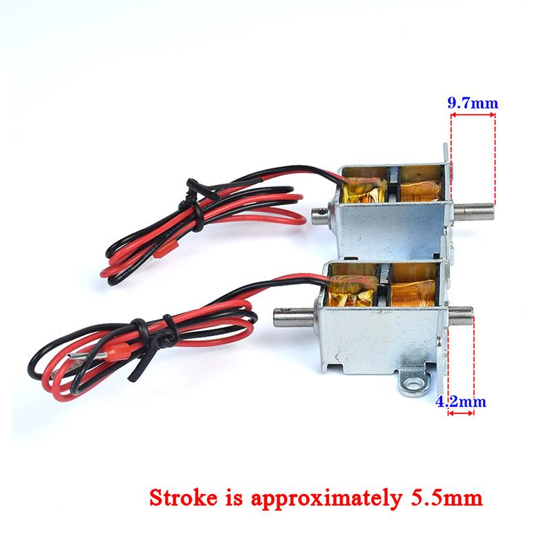 Elettromagnete Solenoide Bistabile Mini Tipo Push-Pull Autotenente Dc12V 12A 0726 Per Progetti di Serrature Elettroniche Fai da Te