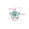 10pcs/bag Colorful Flower Heart Charms Pendants Enamel Metal Necklace Bracelet Charm For DIY Jewelry Making Supplies Accessories