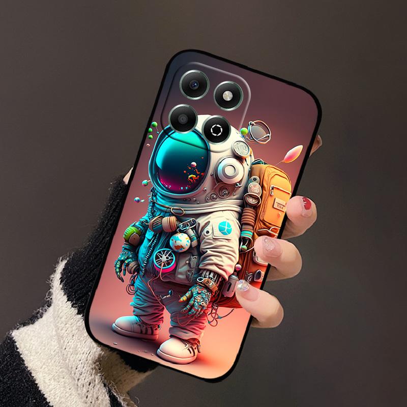 Für Honor X6b 4G Hülle Mode Cartoon Süßes Mädchen Katze Geometrisch Weiches Silikon TPU Handyhülle Für Honor X6b 4G Stoßfeste Hülle