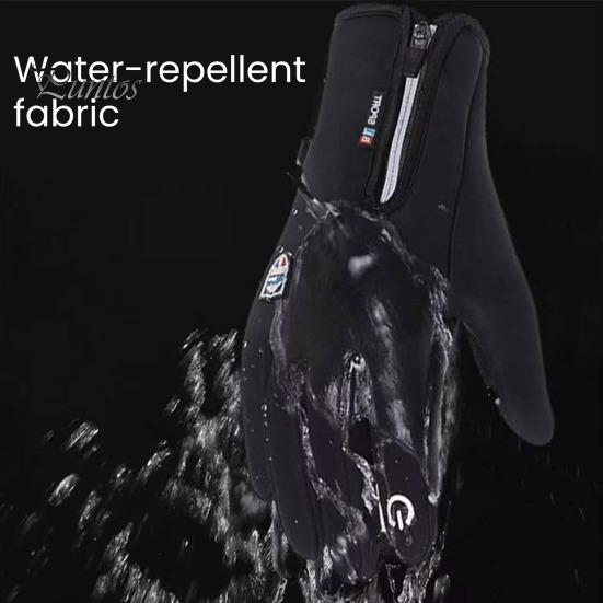 Waterproof Winter Gloves Thermal Windproof Cycling Fleece Lined Touch Screen Warm Finger with Non-Slip Palm for Men Women Skiing Driving Hiking