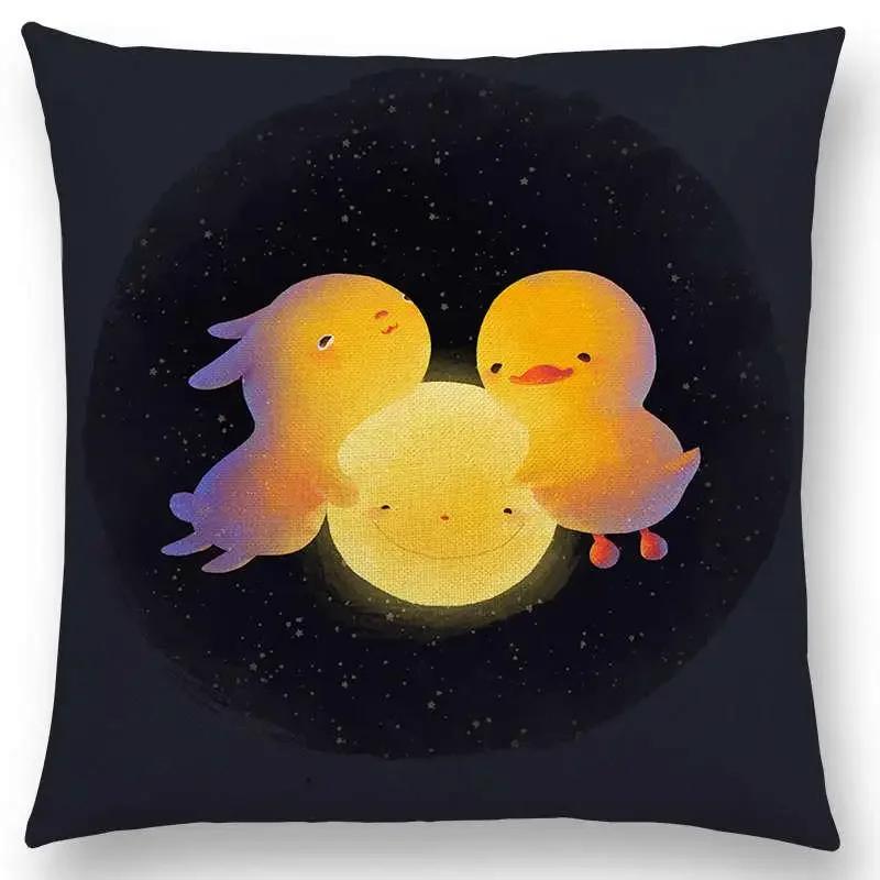 Neuer Eingang Bunt Traum Niedlich Cartoon Warm Erde Liebenswerte Tiere Leinen Kissenbezug Heimdekoration Auto Sofa Wurfkissenhülle