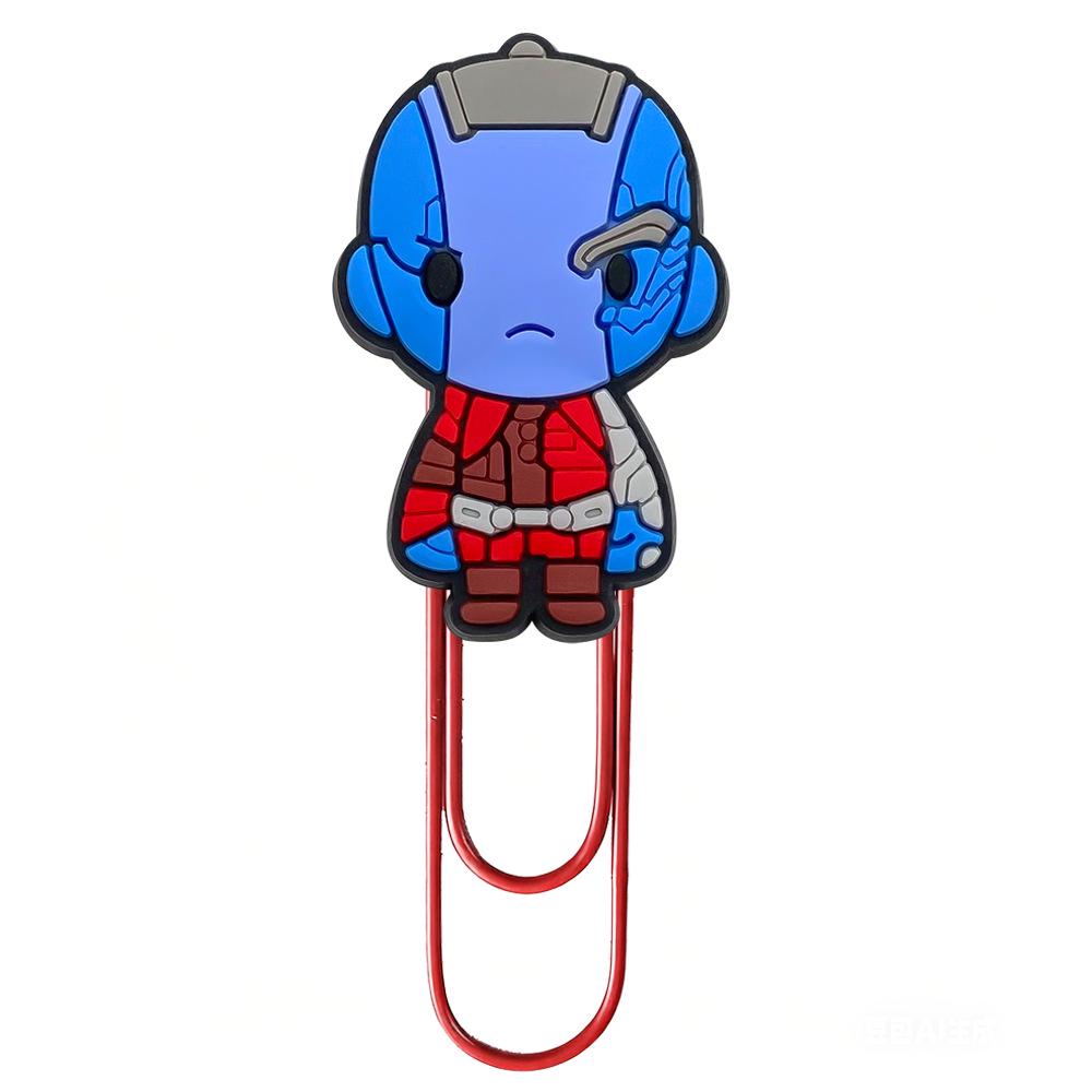 Marvel Superhero Cartoon PVC Paperclip Bookmark - Cute U-shaped Office Supply 25