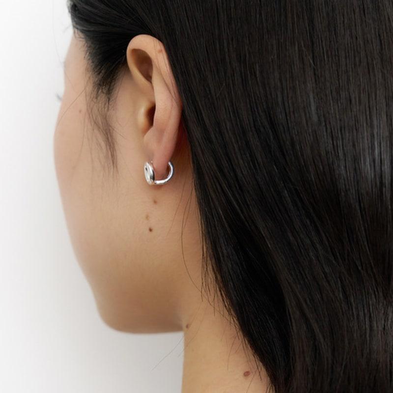 geegee [silver925] circle one touch earring