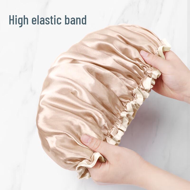 MARYYA Silk Double-Layer Shower Cap