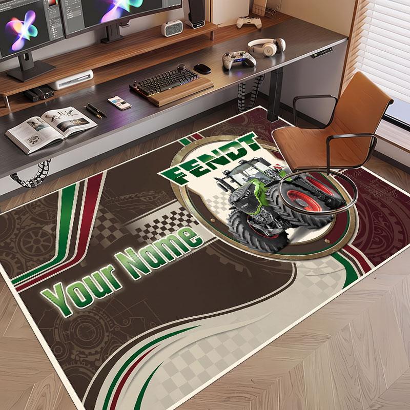 Tappeto Personalizzato Stampa Motivo Fendt Nome Testo Morbido Antiscivolo Tappeto per Pavimento per Decorazione Interna Casa
