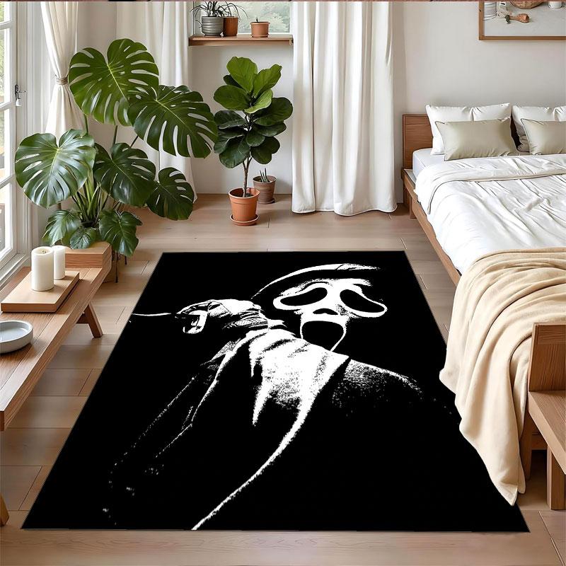 Crystal Velvet Rug Soft Non Slip Indoor Floor Mat Home DecorScream Ghostface