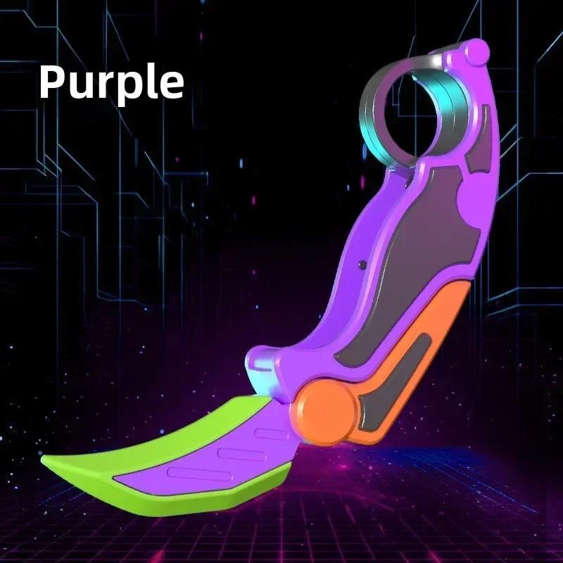 1/2Pcs Stress Relief Toys 3D Printed Gravity Butterflys Knife Sensory Fidget Toy Foldable Pocket Knife Carrot Design Gift