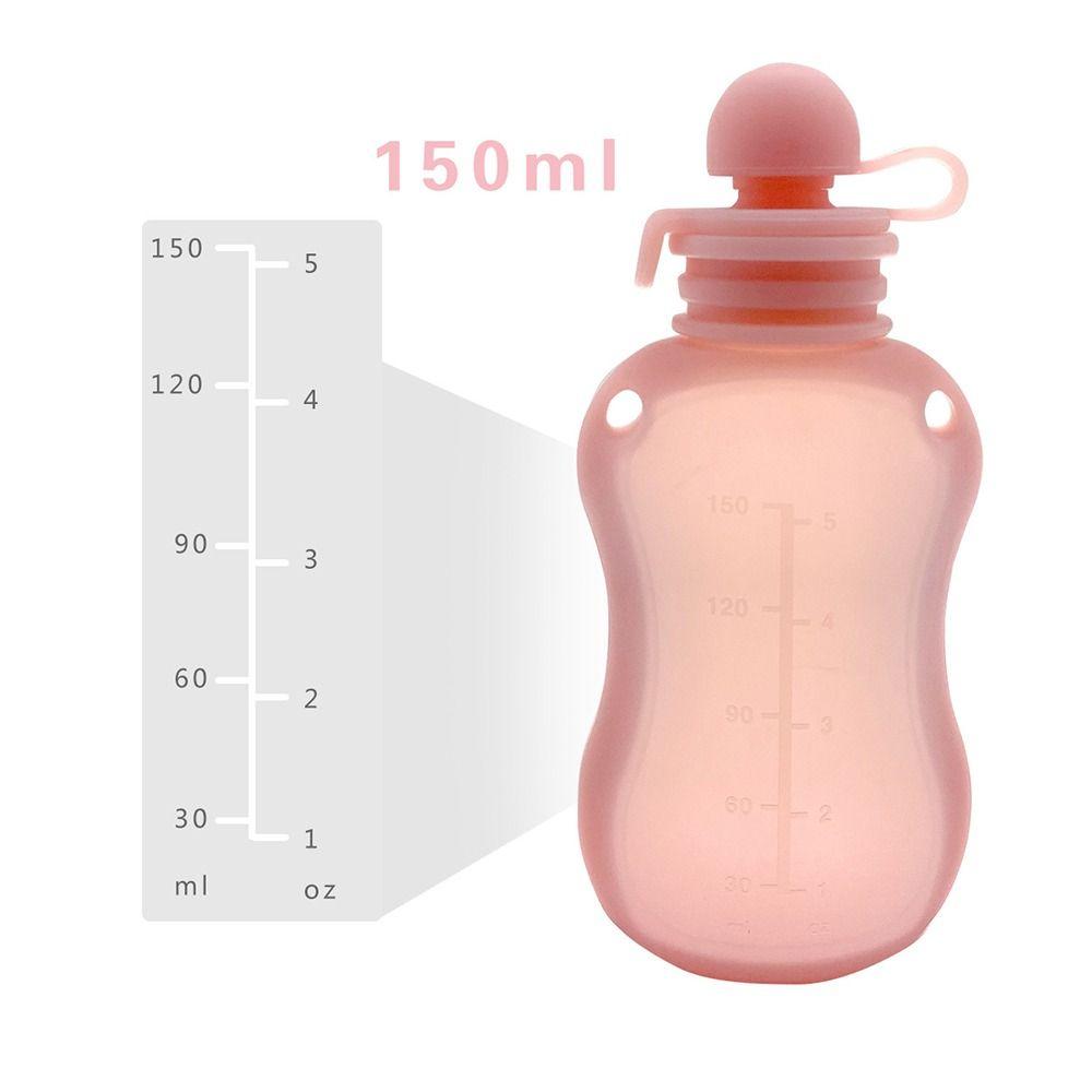 Food-grade Silicone Baby Food Pouches Refillable Baby Bottles Squeezable Pouch Toddler Kids