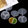 Shallow Plastic Container With Lid Large 2 Compartment Snack Containers For To-go Sauce