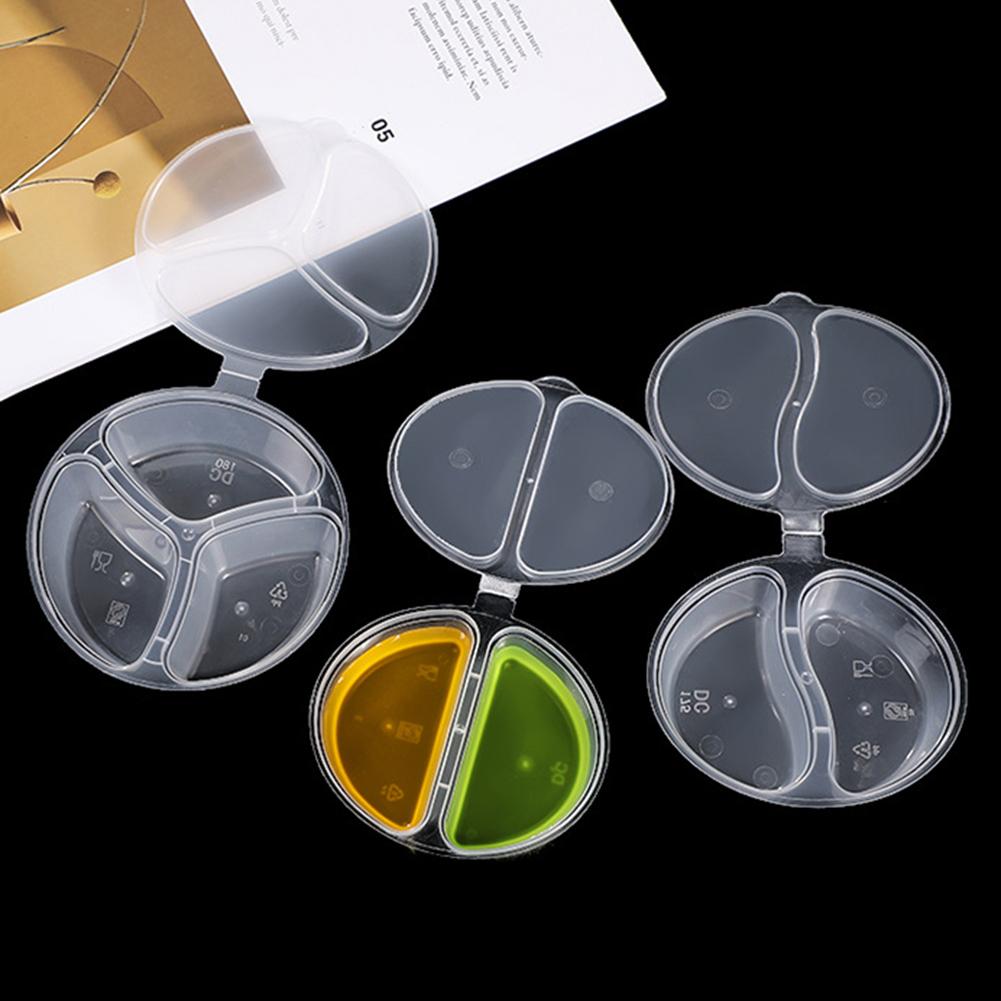 Shallow Plastic Container With Lid Large 2 Compartment Snack Containers For To-go Sauce
