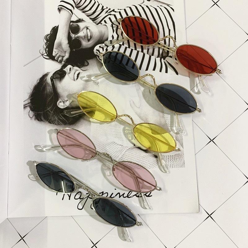 Fashion Metal Frame Sunglasses Vintage Small Oval Women Sun Glasses Men Women Brand Shades Eyewear UV400 Goggles