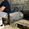 Large-capacity Fashionable Woven Travel Bag, Carry-on Handbag for Business Trips, Trendy Shoulder and Crossbody Bag