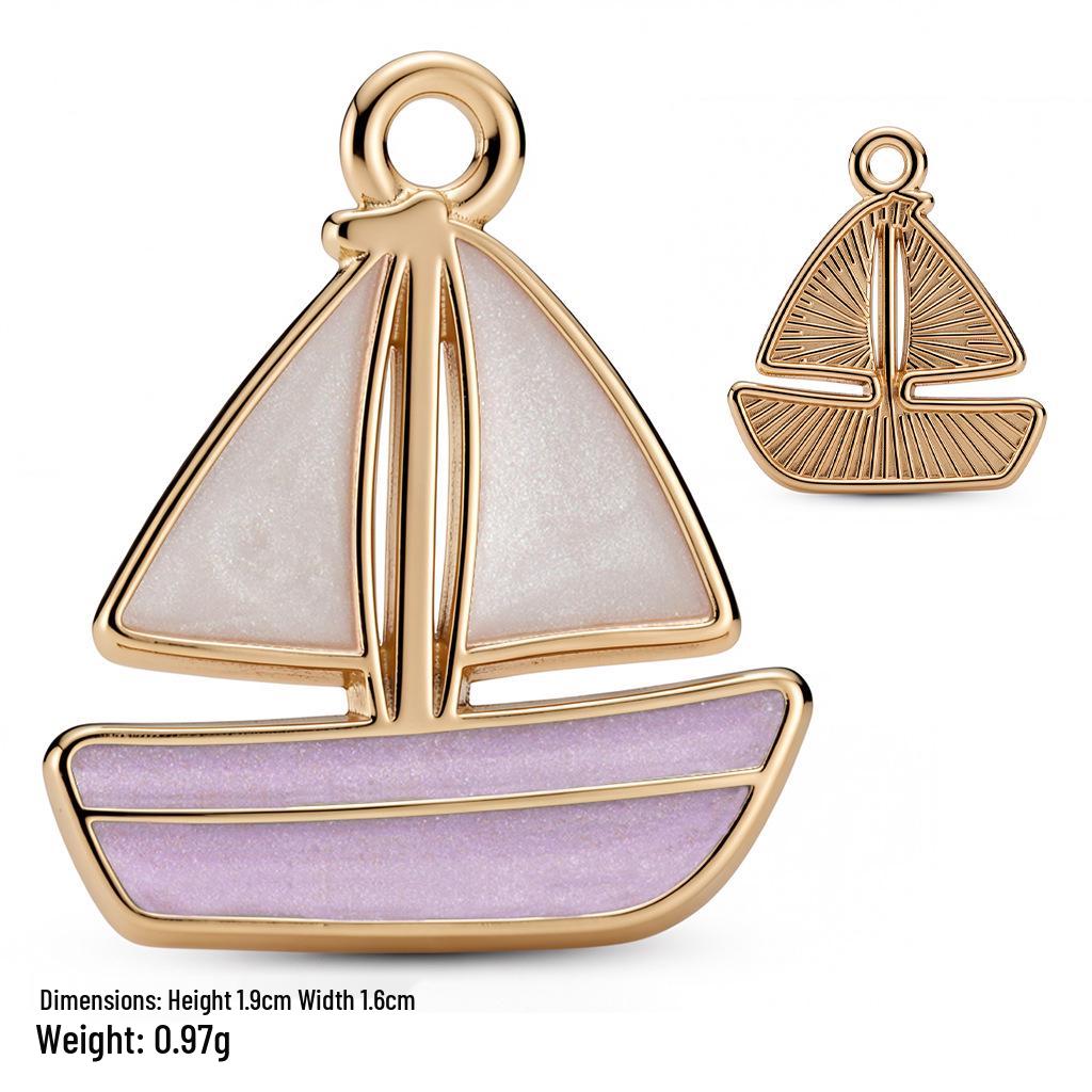 Colorful Alloy Ocean Charm Pendant for DIY Bracelets & Keychains