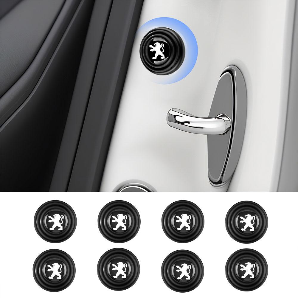4/12pcs Silicone Car Door Buffer Mats Anti-shock Stickers For PEUGEOT 107 b 206 207 208 307 308 2008 3008 5008 GT 108 T9 508 RCZ
