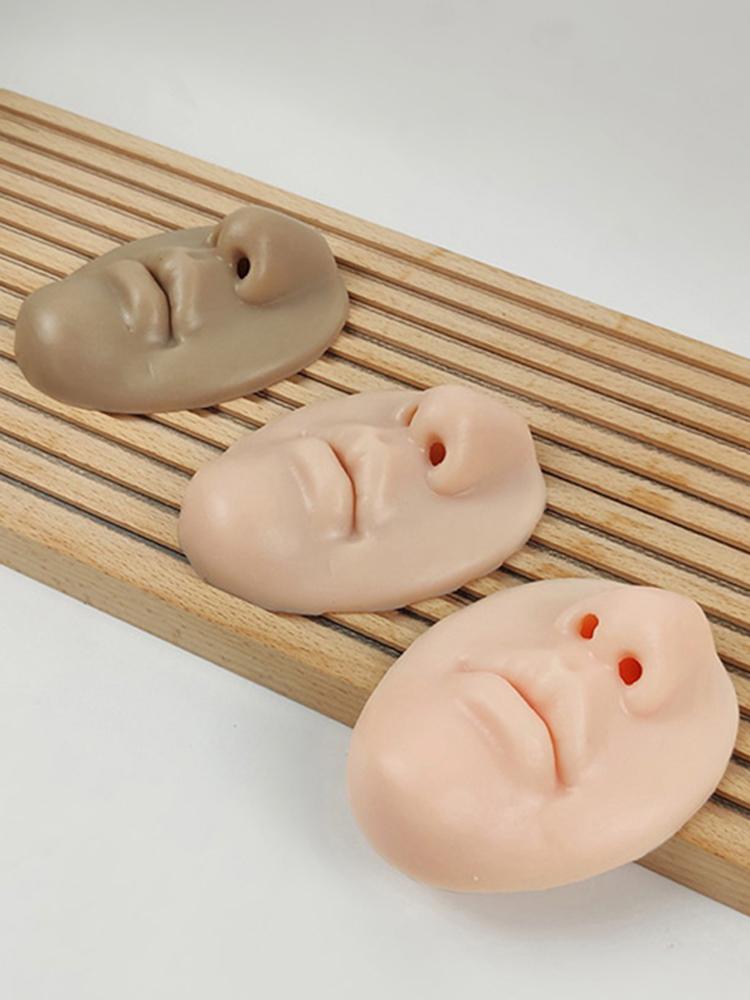 1PC 3D silicon fețe model tatuaje puncție practica simulare nas uman gură parte corpului afișare bijuterii piercing nas