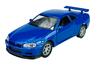 WELLY NISSAN SKYLINE GT-R R34 BLUE 1:34 43798
