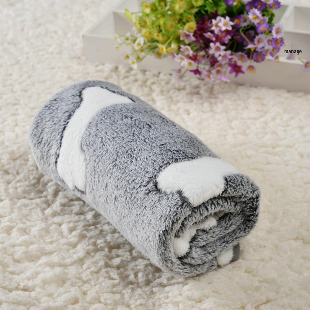 

Трансграничный утепленный флисовый плед для питомца - Теплый, Большой, Всесезонный коврик для собак и кошек 80x100 cm