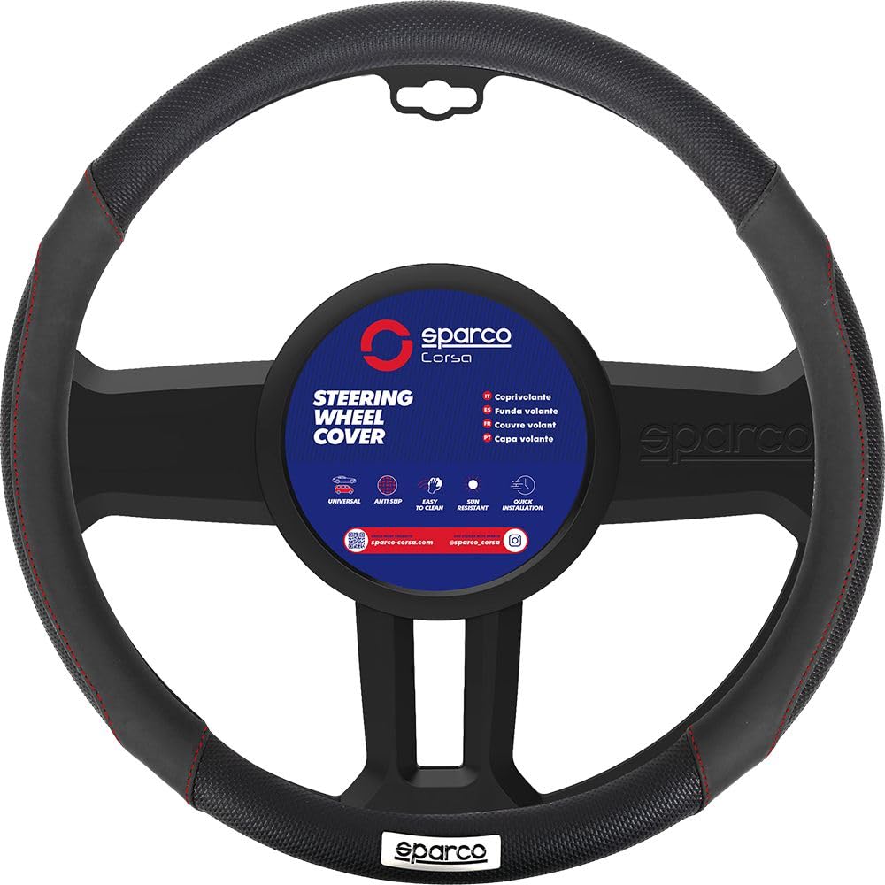 

Steering cover M size Black SPARCO-CORSA (37-38cm) SPC1113BK_J чорний