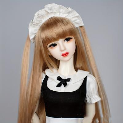 1pc Exquisite 1/3 BJD Doll Head (PVC) - Unpainted DIY Model for Makeup Practice & Doll Craft Ornaments