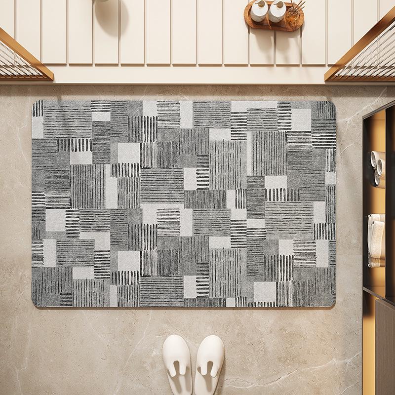 Quick-Drying Non-Slip Diatomaceous Earth Bathroom Mat: Absorbent, Washable, Dirt-Resistant Floor Mat