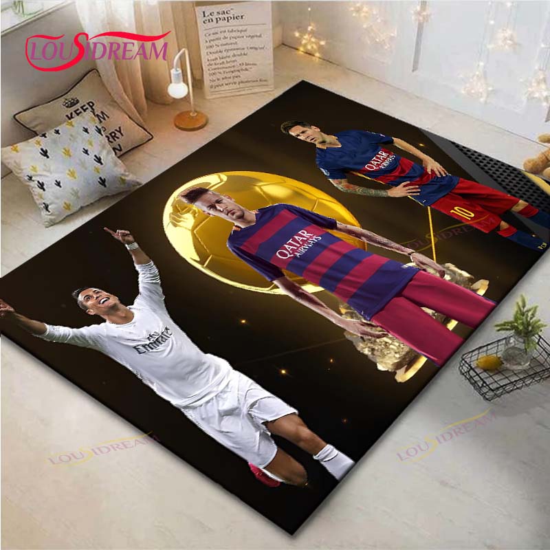 Cristiano Ronaldo--Messi-Neymar Print Tapijten Woonkamer Antislip Vloerkleed Kinderkamer Matten Speelmat Groot Tapijt Decor