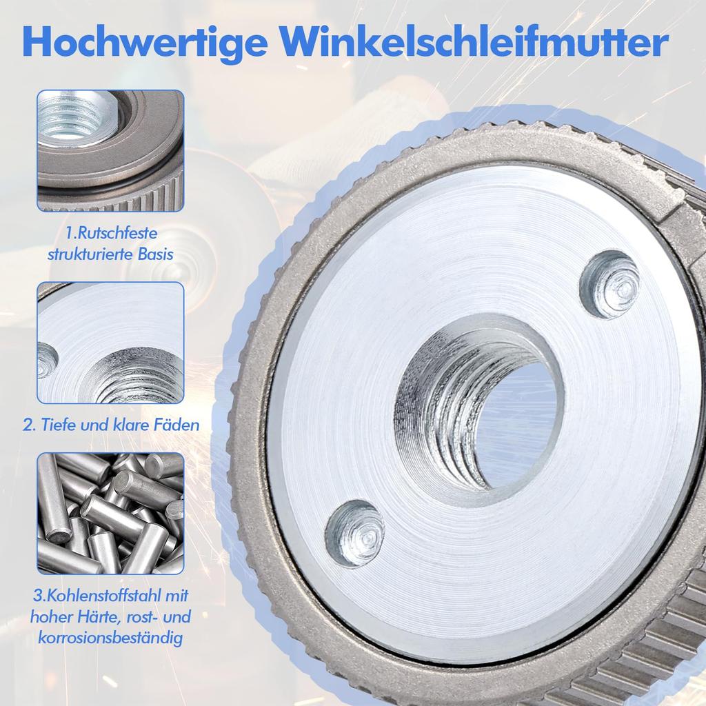 Angle Grinder Lock Nut Quick Release Flange Self Lock Clamping Plate Grinder Accessory
