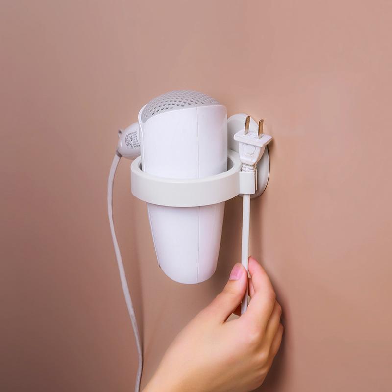 Hair Dryer Holder Perforation-free Bathroom Hair Dryer Holder Wall Hanging Shelf Hair Dryer Holder Bathroom Air Dryer Holder