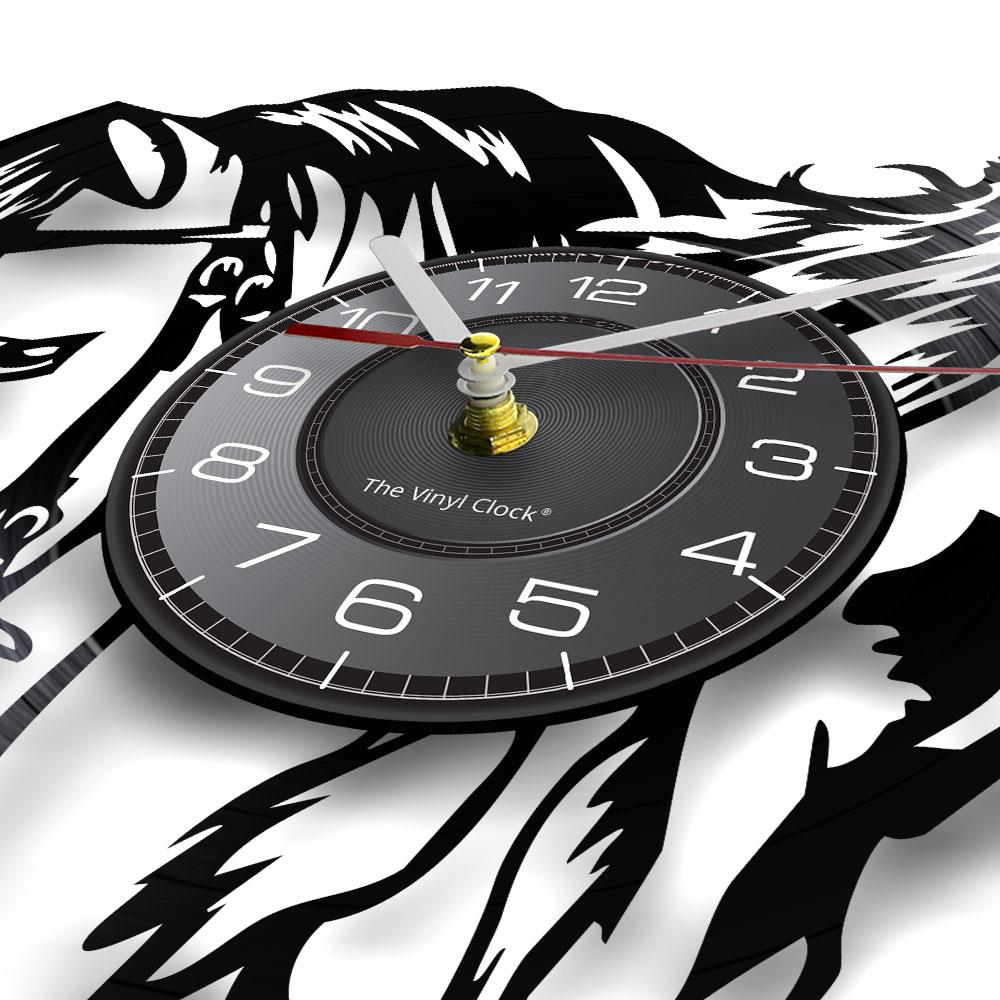 Galloping Horses Wall Art Interior Design Wall Clock Vinyl Record Clock Home Decor Mustang Wild Horse In The Wind Horse Gift