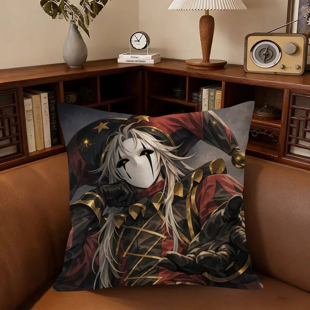 Anime The Freak Circus Pierrot Pillow Cushion Cover Pillowcase Living Room Sofa Home Decor