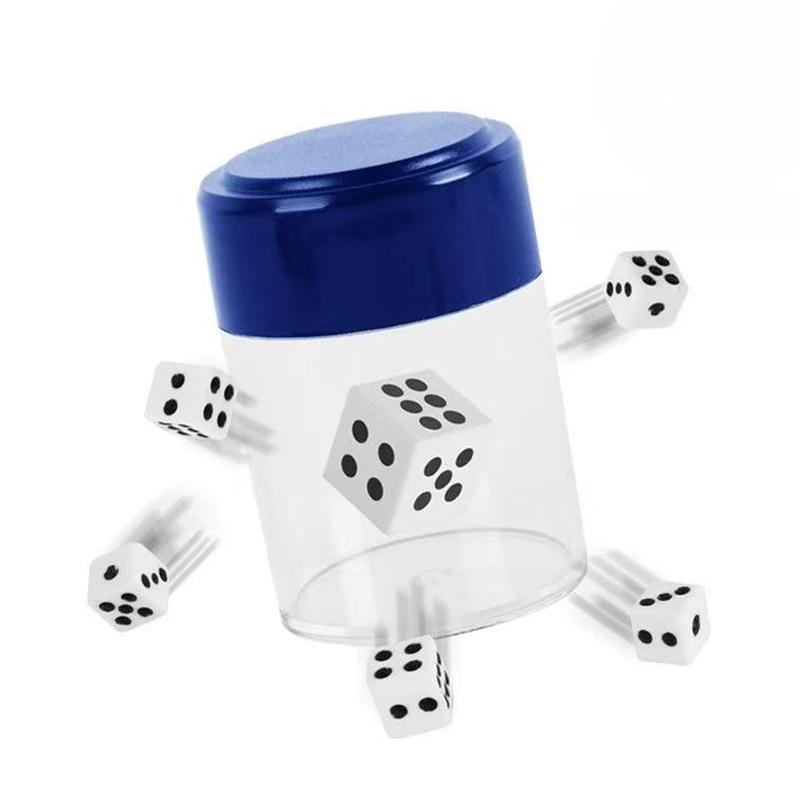 Novelty Funny Dice in a Cup Magic Trick Role Playing Props Illusion Mentalismo Magician  Prank Joke Toys For Kids Adults